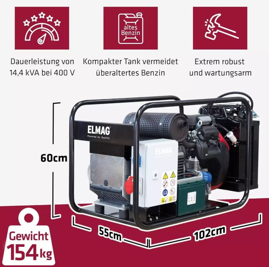 Elmag Stromerzeuger SEB16000WDE-AVR - Honda GX690 - AVR Regelung