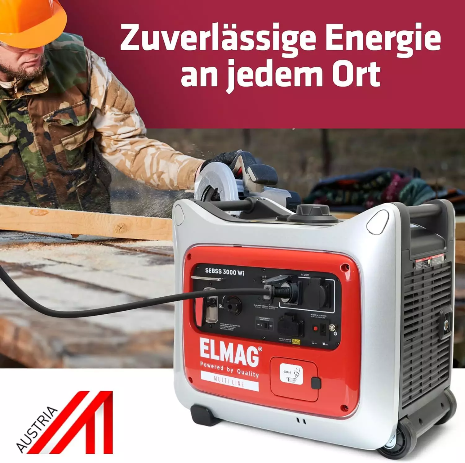 Inverter Stromerzeuger SEBSS 3000Wi mit YAMAHA-Motor MZ175 (super-schallgedämmt)