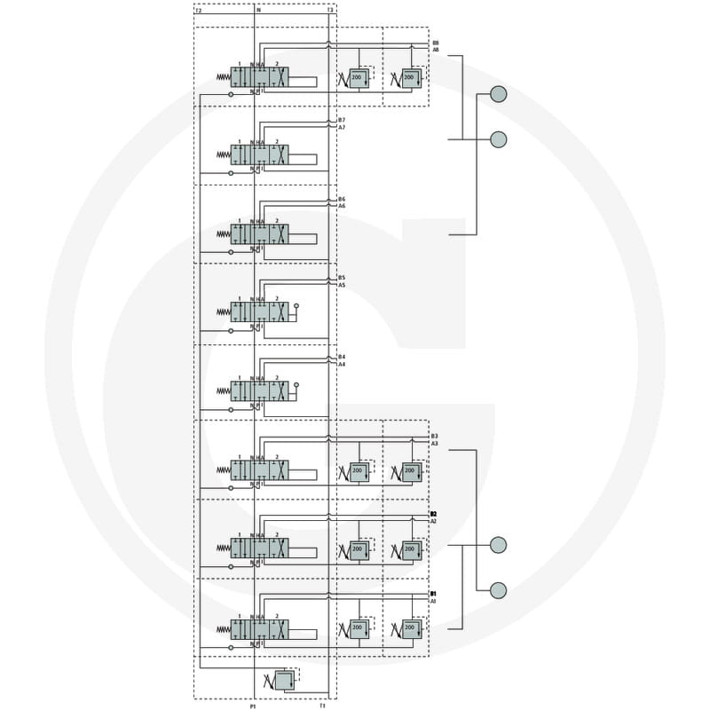 8ZC70 Ventil Forst handbedient – Hydraulikventil