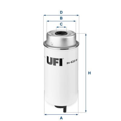 BL24.432.00 UFI Filter 24.432.00 Kraftstofffilterelement