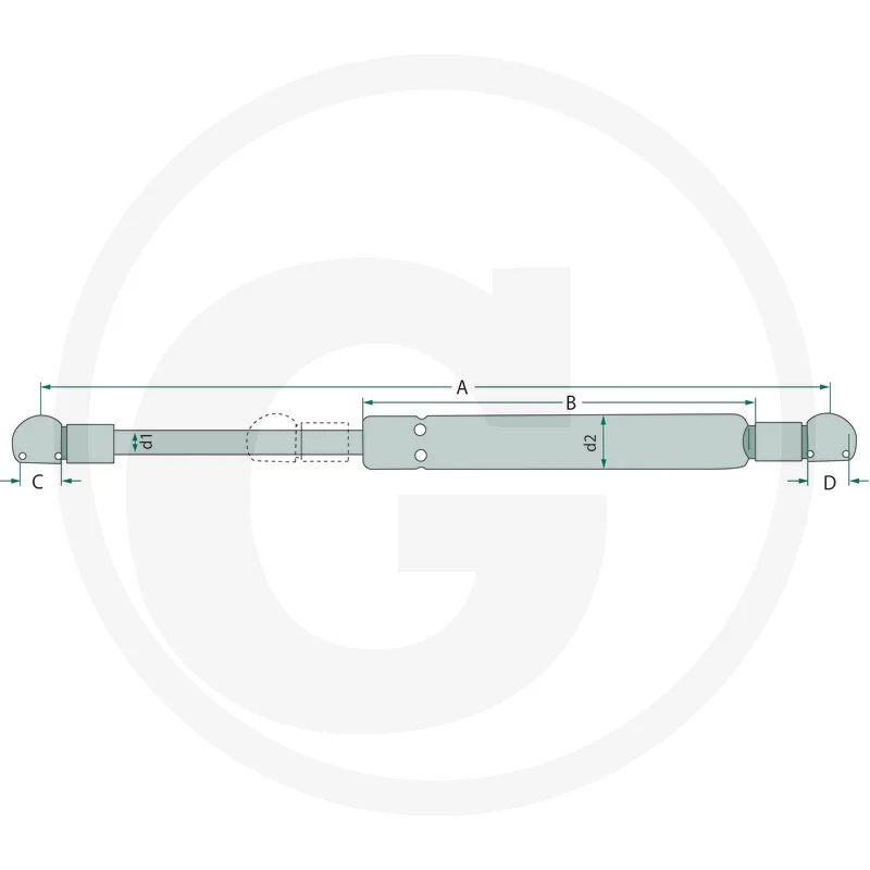 Gasdruckdämpfer Heckscheibe 150N