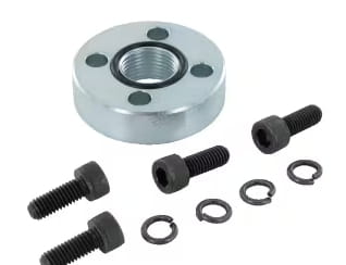 Pump connection flange, flat, internal thread 3/8" BSP - bolt circle 30mm