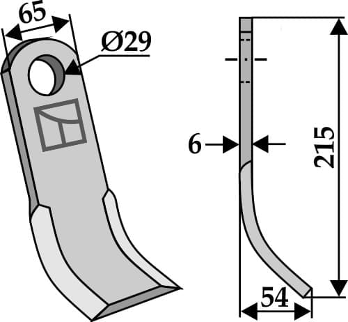 BL4229 Y-Messer 215x65mm - passend zu Ugeløse