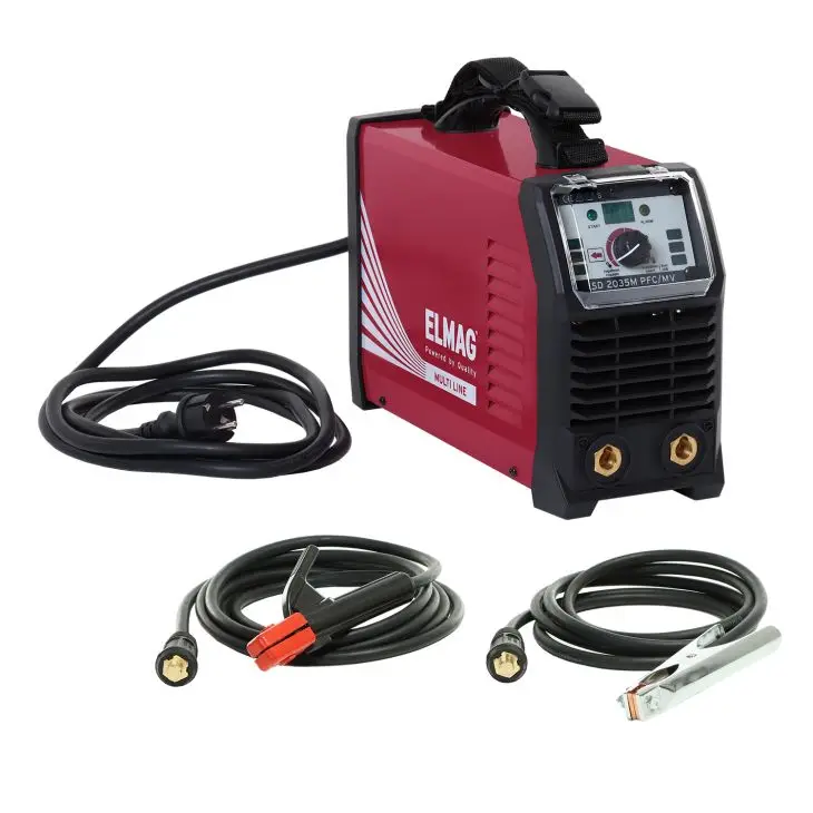 Multi Line including 3m ground cable 25mm², 4m E-holder cable 25mm² & carrying strap – Electrode welding inverter SD 2035M PFC/MV