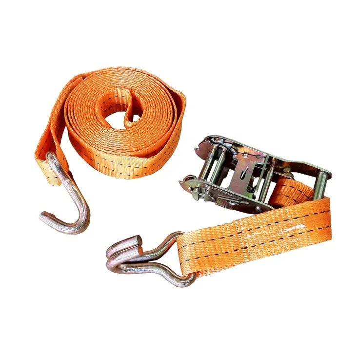 Zurrgurt, Ratsche, orangefarben, Polyesterband, Haken