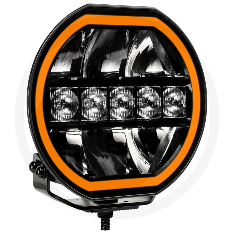 7" LED high beam headlights with position light and boost function