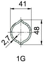 Walterscheid Profilrohr beschichtet Zitrone 1G - 1000mm