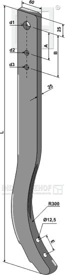 BL28979 Schwergrubberstiel - 820 mm