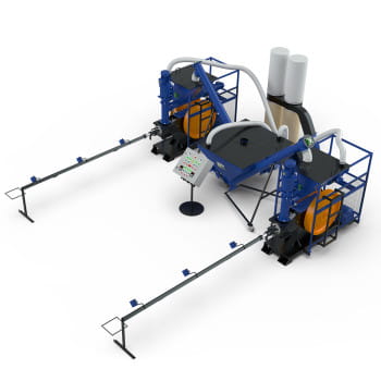 Industrial briquetting plant DUO up to 700 kg/h – complete system for biomass utilization