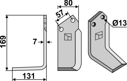 BL5402 Fräsmesser L - passend für Kuhn 522276 / 52227610