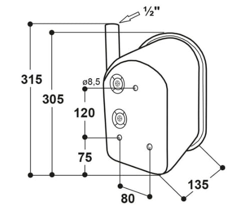 Suevia Stainless Steel Piglet Drinker Model 74