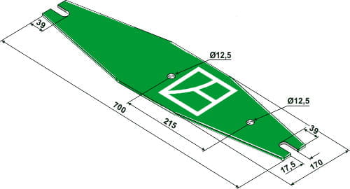 Nr.5 Blattfeder 4mm - passend zu Kverneland KK057066