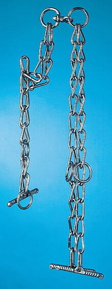 60156 Kuhhalskette mit 2 Trogenden 6 mm