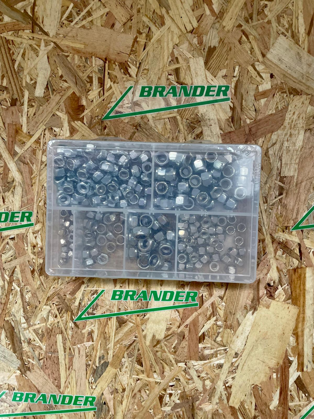 Sortiment Sechskantmuttern mit Klemmteil - 260-teilig