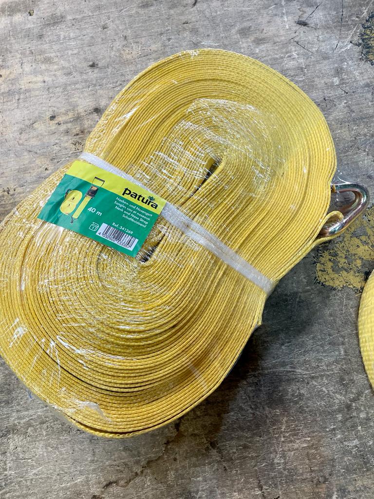 E020161 Patura Nackengurt / Nasengurt 40m - Spannratsche und Haken