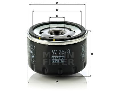 BLW753 Mann Filter W75/3 Ölfilter SpinOn