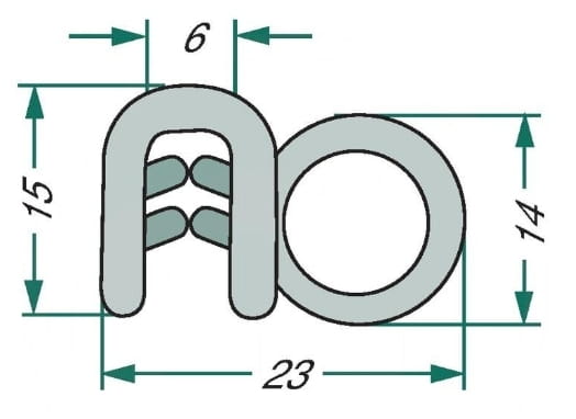 Sealing rubber disc - 5m