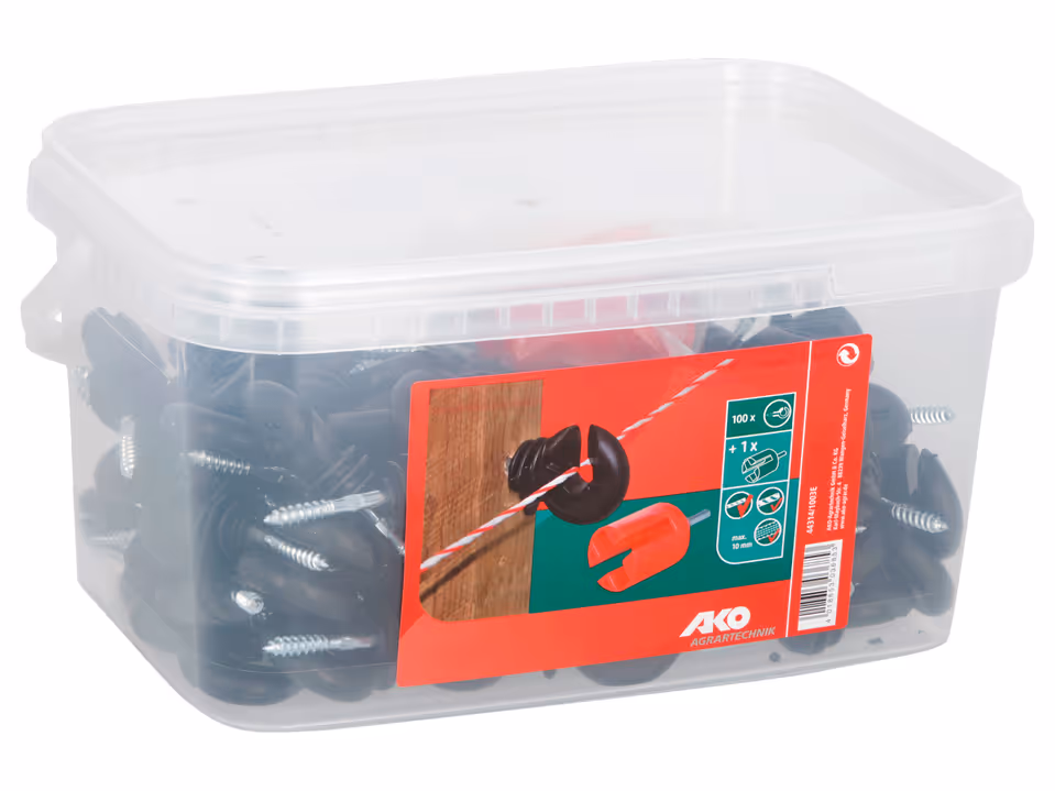 100x Ringisolator mit durchgehender Stütze incl.Einschrauber