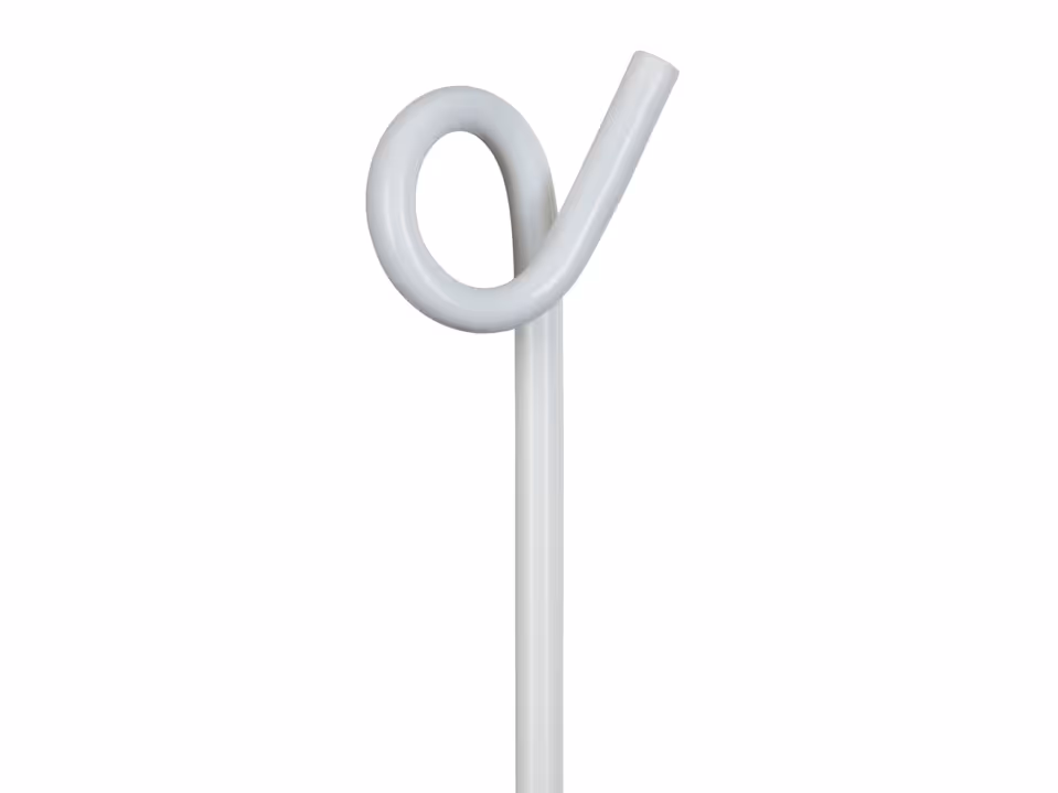 White metal post, Ø 7mm, 105cm, 90cm above ground
