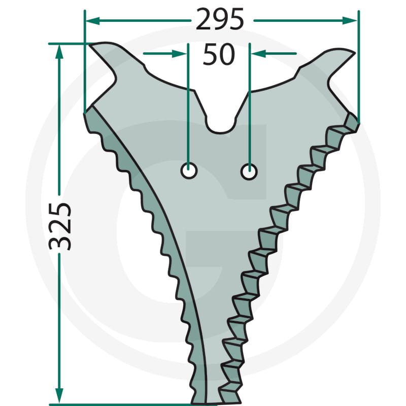 Ladewagenmesser beschichtet 325mm - passend zu Strautmann CFS