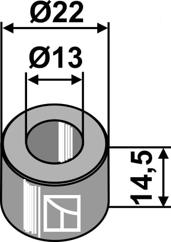 Buchse 14,5xØ13xØ22
