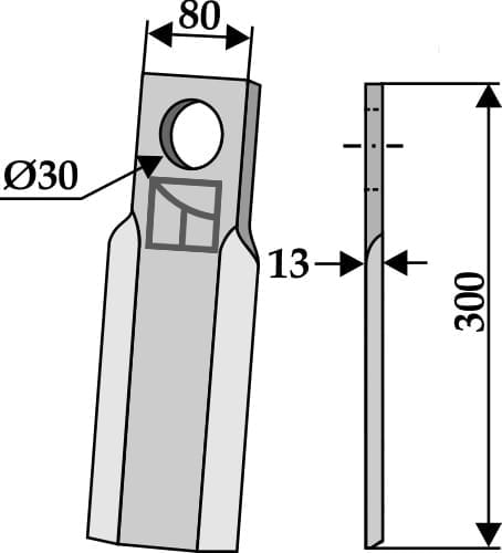 BL3970 Gerades Messer - passend zu Procomas
