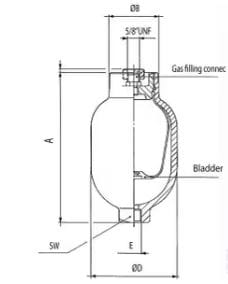 bladder reservoir 0.75L / 250bar