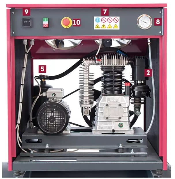 ELMAG Profi-Line SILENT Compressor – 563 l/min, 10 bar, quiet 68 dB(A)