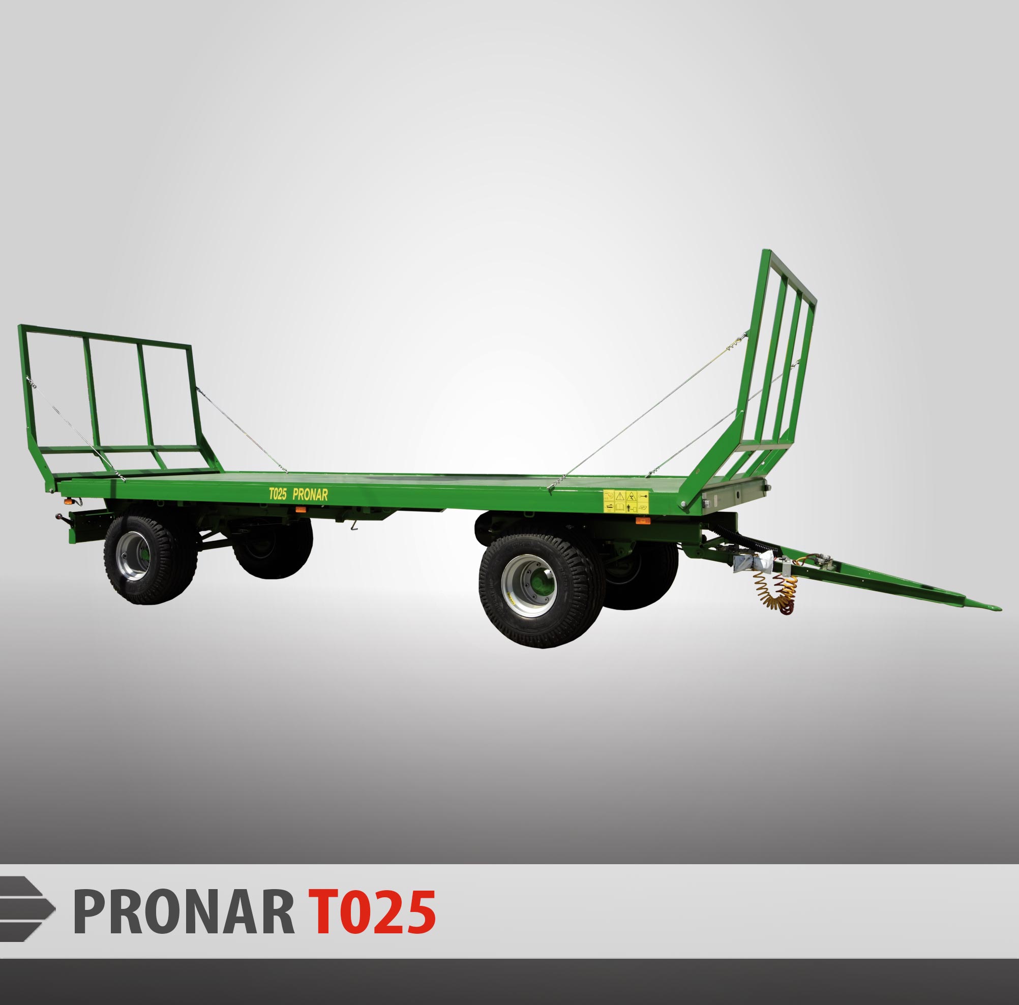 (grün) Flatbed Trailer, green trailer, flatbed, metal, air brake