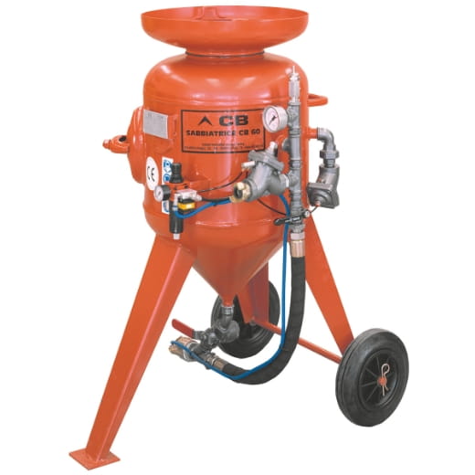 BL41769 Sandstrahlgerät Modell CB 60-F-S2 mit Schlauch 16x30mm / 10m, M06 &Start-Stop-Fernbedienung (Remote-
