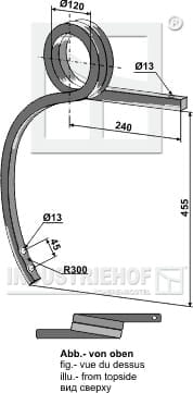 BL28833 Gedrehte Schwergrubberstiel, rechts