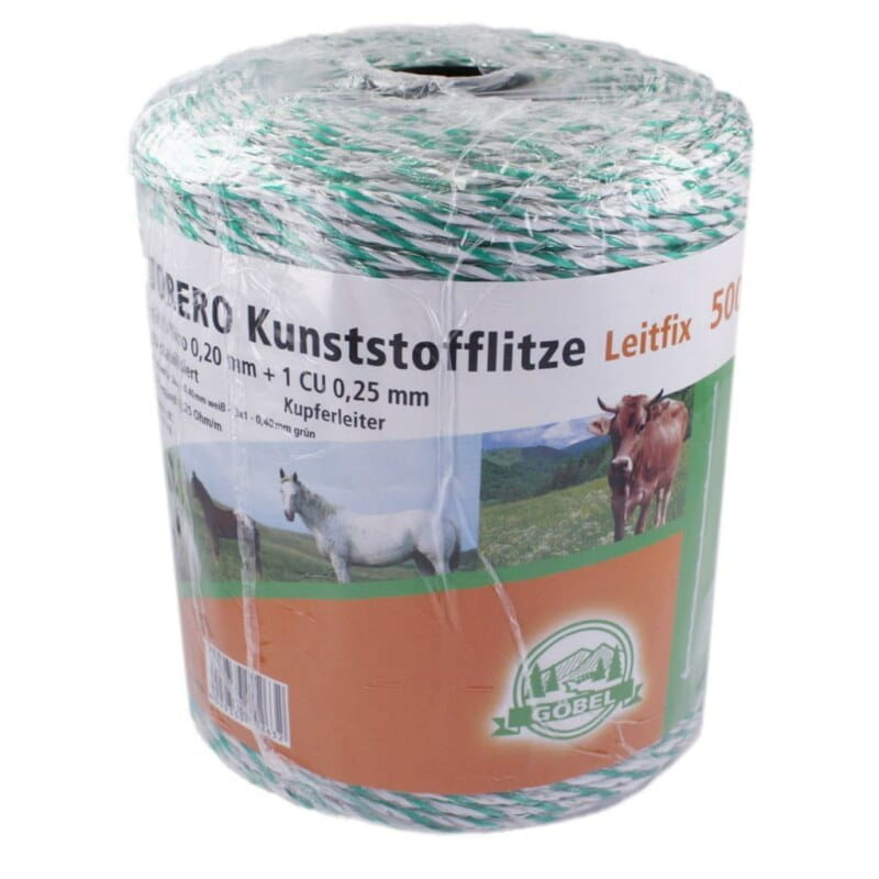 10263 Weidelitze / Kunststofflitze weiß-grün - 2mm / 500mm