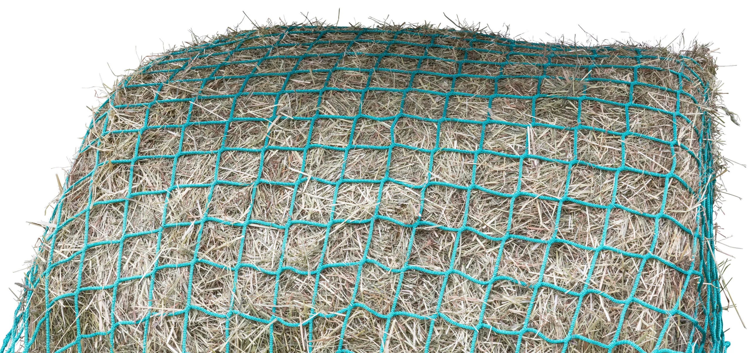 Futtersparnetz 2,5 x 2,5 m – Heunetz 45 mm Maschenweite mit Gummiseil