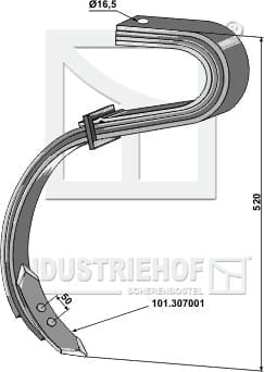 BL28848 Zinken mit Schar - 3 1/2 Lagig