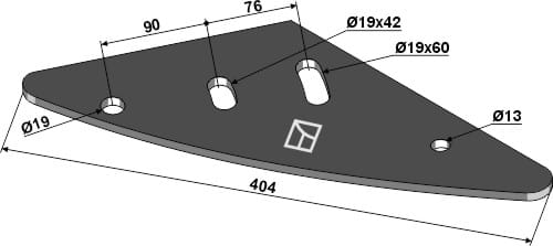 Support plate for feed mixer wagon knives - compatible with Siloking