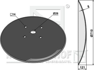 BL30117 Glatte Scheibe Ø710x8