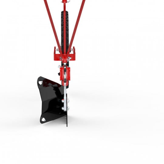 Single-sided ridger for vegetable wheel hoe