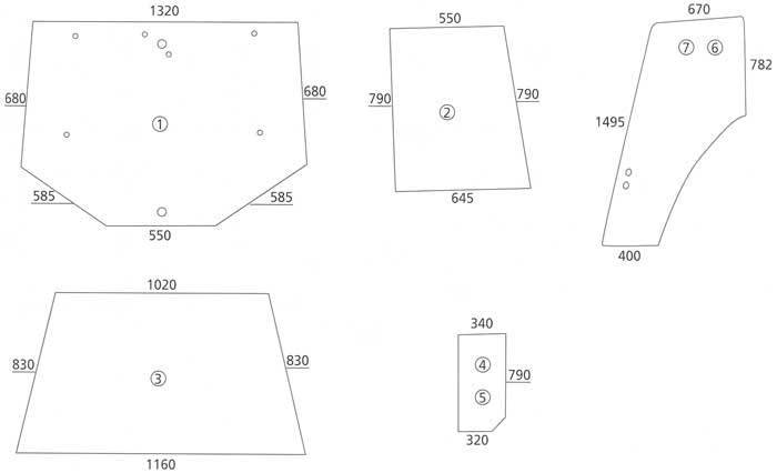 BL17042 Türscheibe links