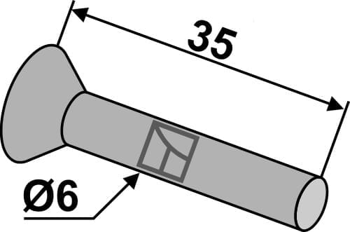 BL99.1007 Senkniete für Metall Säschare
