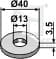 BL29302 Scheibe Ø40x3,5xØ13