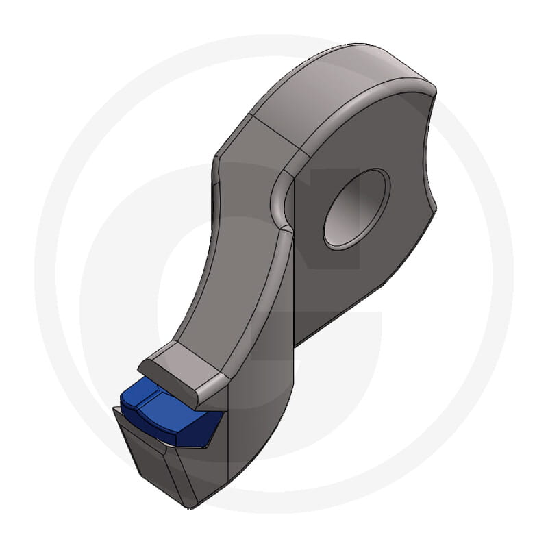 Carbide flail, left, hard metal - compatible with Prinoth