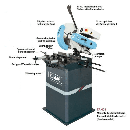 Elmag aluminum circular saw - max. 140mm