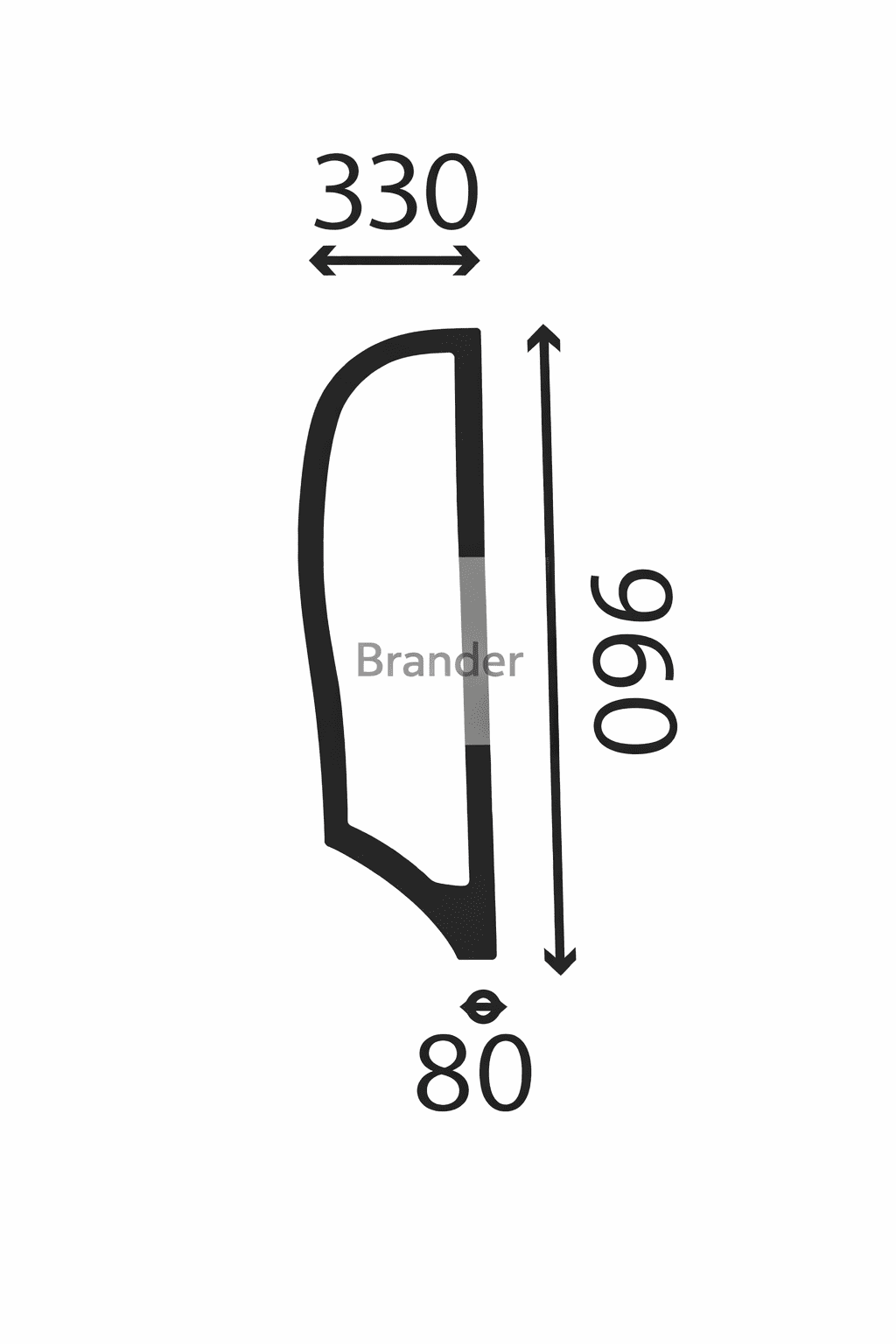 Weidemann right side window - cab LK116-1