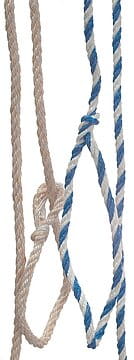 60144 Anbindestrick Jute/PP blau-weiß 320cm große Schlaufe