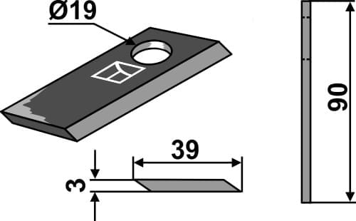 BL27878 Rotorklinge - passend zu Agria 479005AG