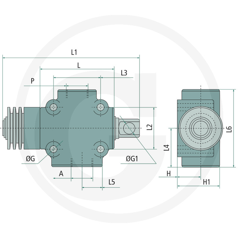 Oleodinamica Marchesini Hubbegrenzer NO-V-FCR 1T- 3/4"BSP