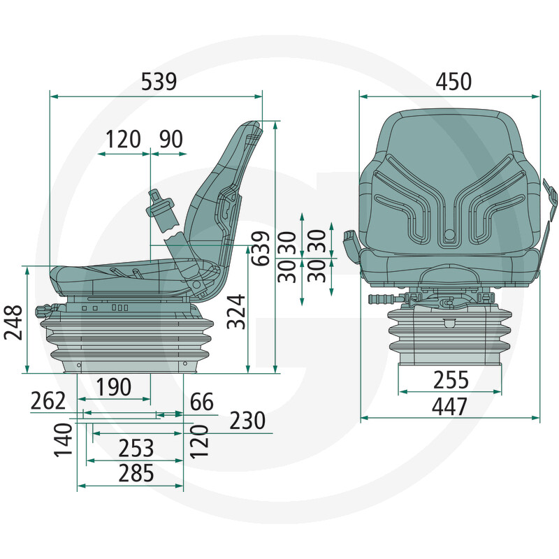 GRAMMER Driver's Seat Compacto Basic XM MSG283/520 - PVC Cover