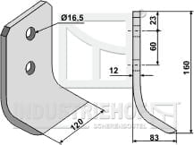 BL3871 Fräsmesser Grabenfräse  - passend zu Mulag TM60190067 / 141261