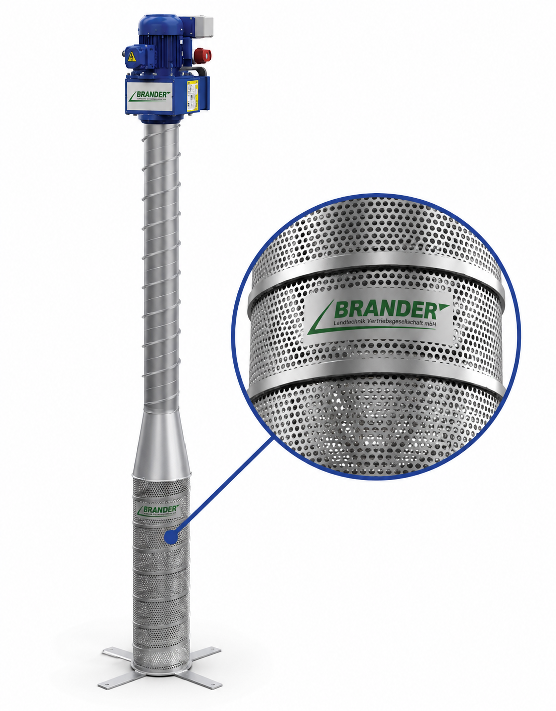 Stationärer Getreidebelüfter 3776 mm / 230 V – Aerationssäule für Silos & Getreidelager