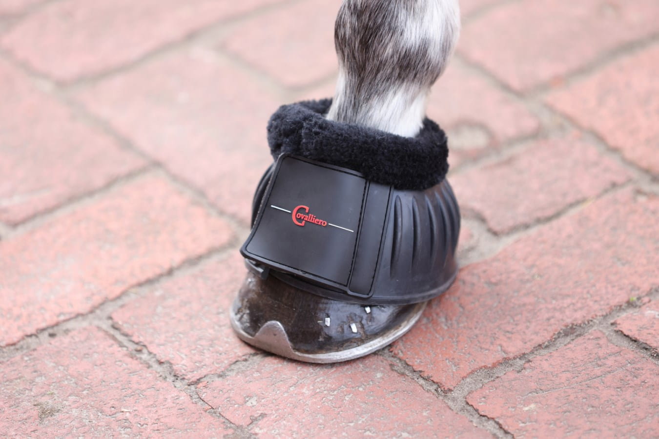 2x Rubber hoof boots with teddy fleece